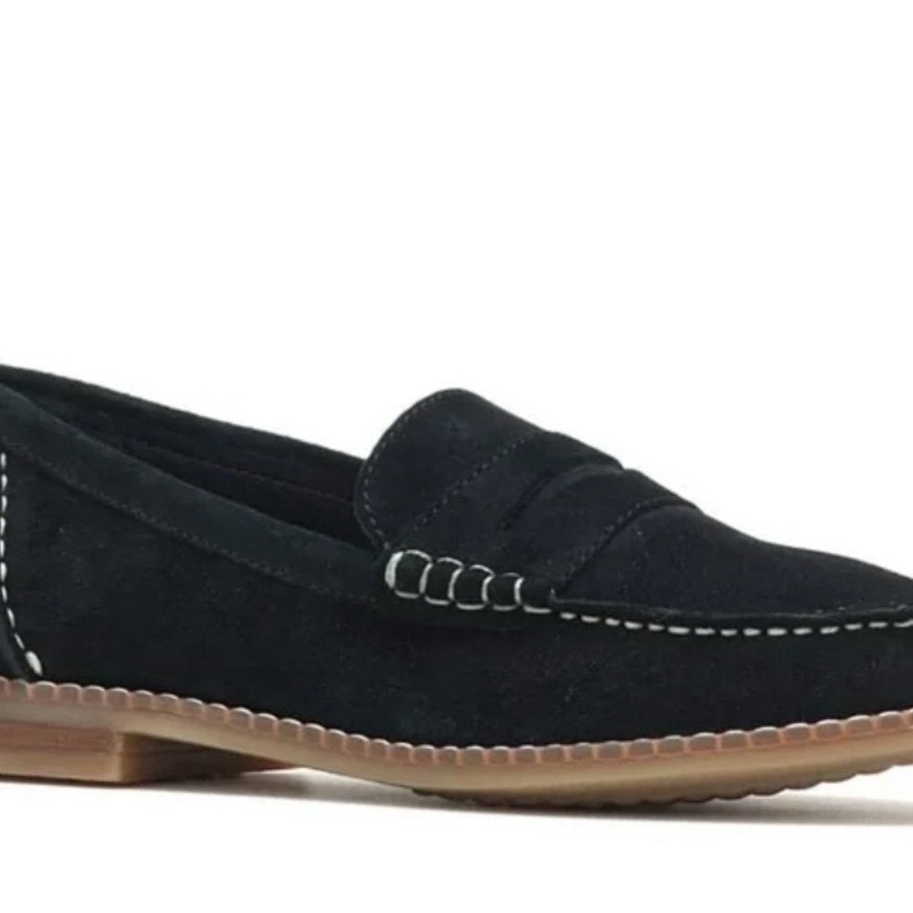 Hush Puppies Bounce Wren Black Suede Penny Loafer Sz 8 NWOB - Picture 4 of 14